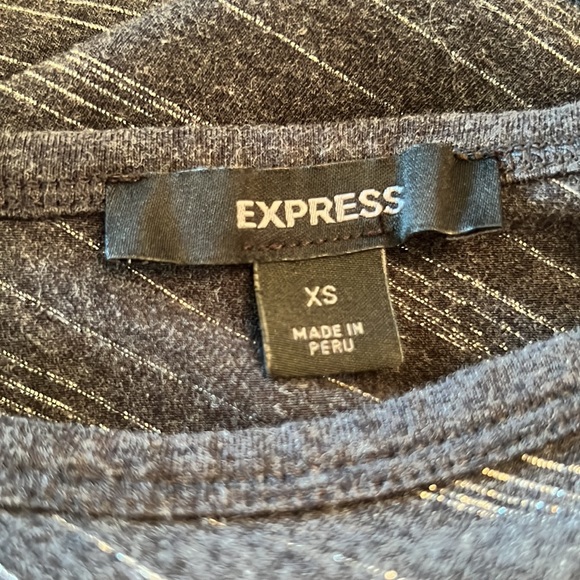 EXPRESS GRAY STRIPED TOP - Picture 8 of 9